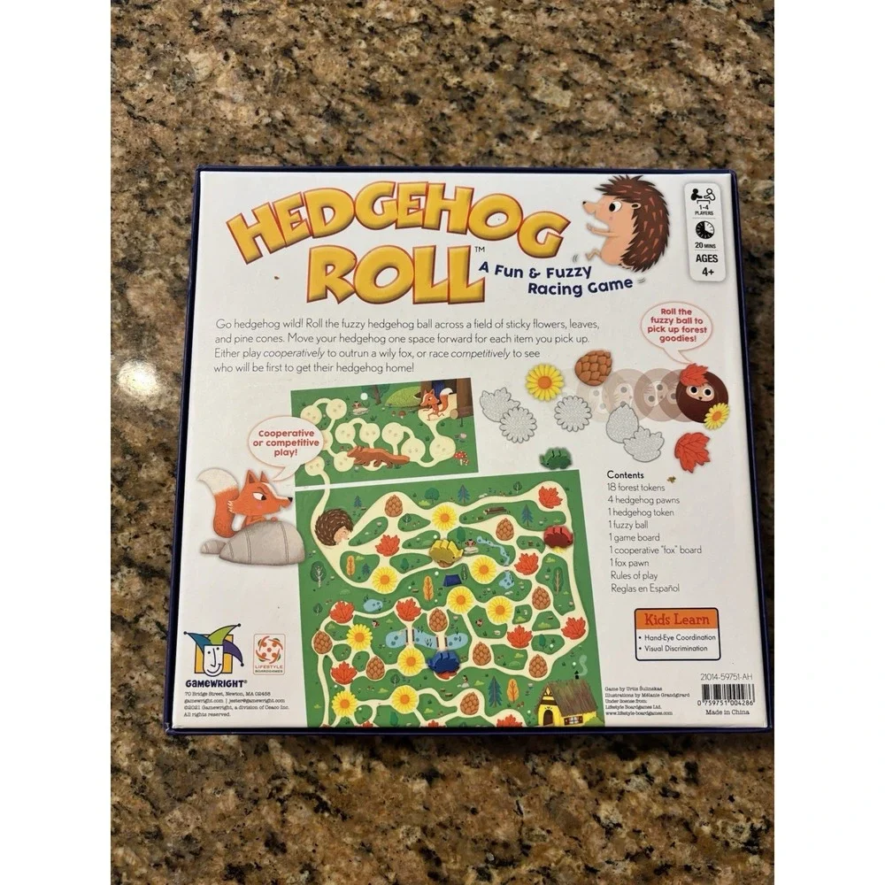 Gamewright Hedgehog Roll Board Game Cooperative/Competitive